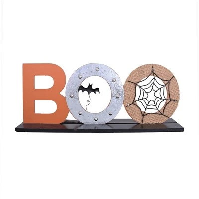 Halloween "BOO" Houten Tabletop Sign